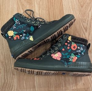 Grey Keds Floral Rainboots